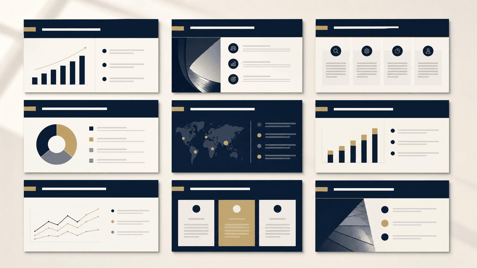 Deck slide layouts and diagrams